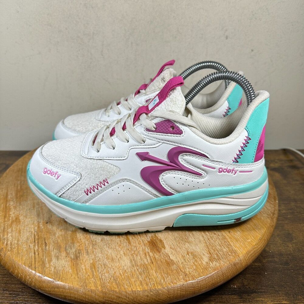 Gravity Defyer Gdefy Sneakers‎ Shoes TB9037FWP White Blue Women's Size 6.5 - Picture 3 of 8
